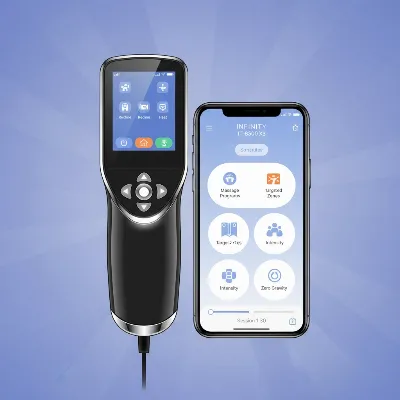 Infinity IT-8500 X3 massage chair remote control and smartphone app interface